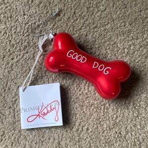 Red Good Dog Bone Ornament